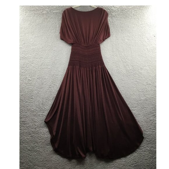 A.L.C. Demi Smock Detail Dress Bitter Chocolate S - Picture 6 of 10